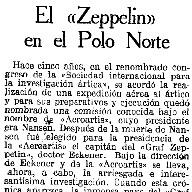 El Zeppelin en el Polo Norte