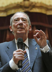 El director de la Real Academia Española, José Manuel Blecua, durante la presentación de la 'Ortografía básica de la lengua española'