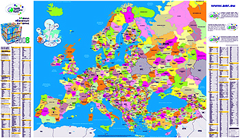 Mapa de las regiones de Europa
