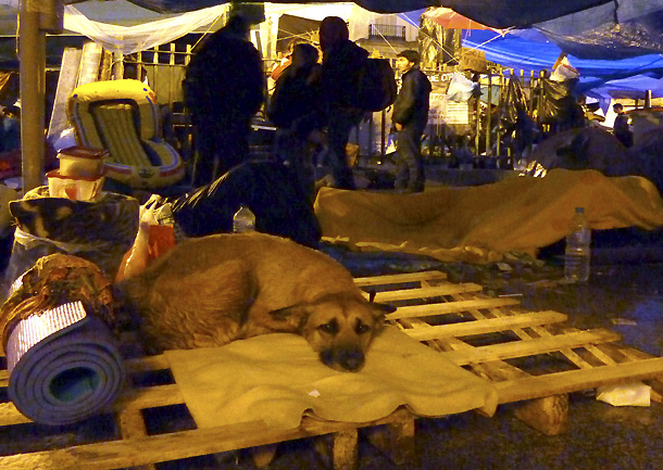 Acampada del movimiento 15-M en la Puerta del Sol de Madrid. Acampada del movimiento 15-M en la Puerta del Sol de Madrid.
