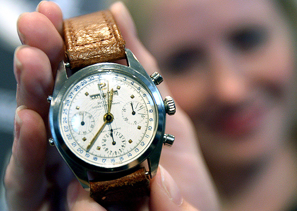 Reloj de pulsera Rolex de 1952 con tres calendarios y cronógrafo.