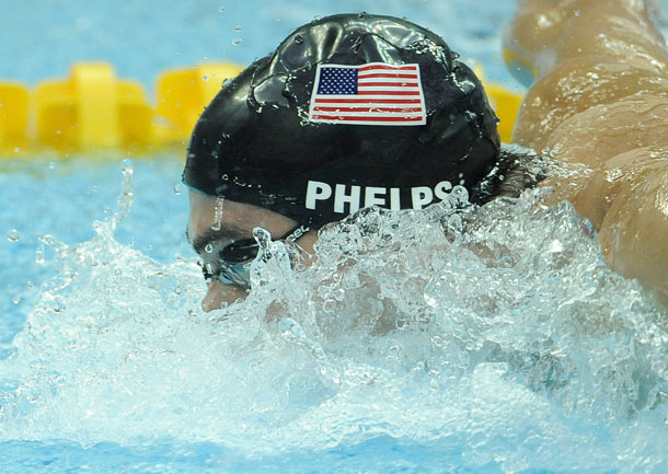 El nadador estadounidense Michael Phelps, ganador de ocho medallas de oro en los olímpicos de Pekín (China, 2008) El nadador estadounidense Michael Phelps, ganador de ocho medallas de oro en los olímpicos de Pekín (China, 2008)