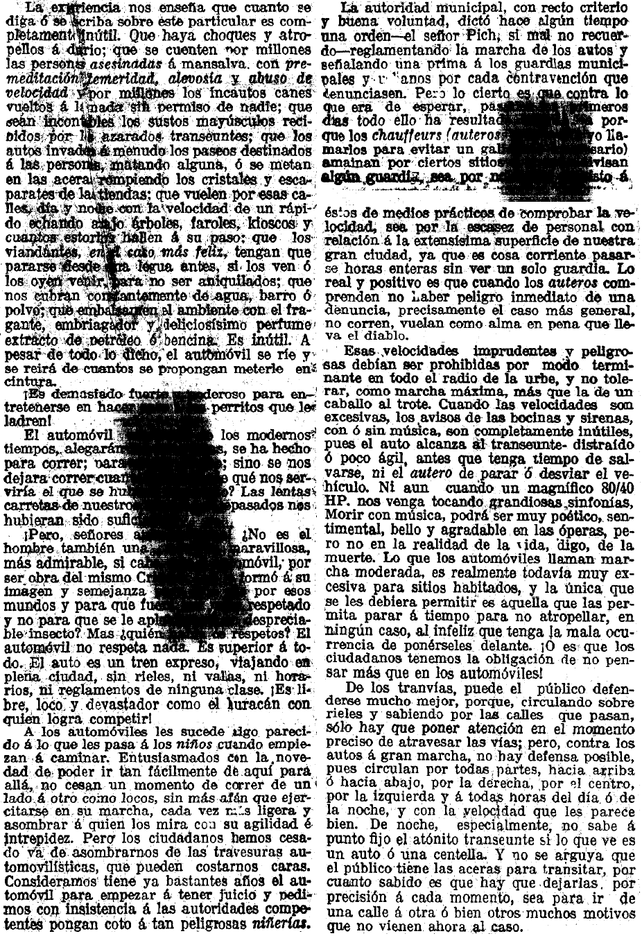 Cuando no había normas de tráfico