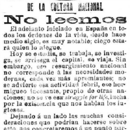 La preocupación por la lectura