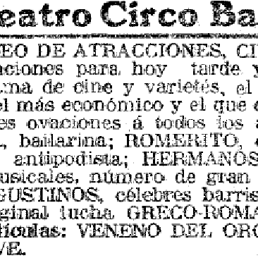 Cine, varietés y vodevils