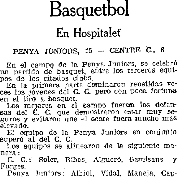 El tiro a basquet, el score...