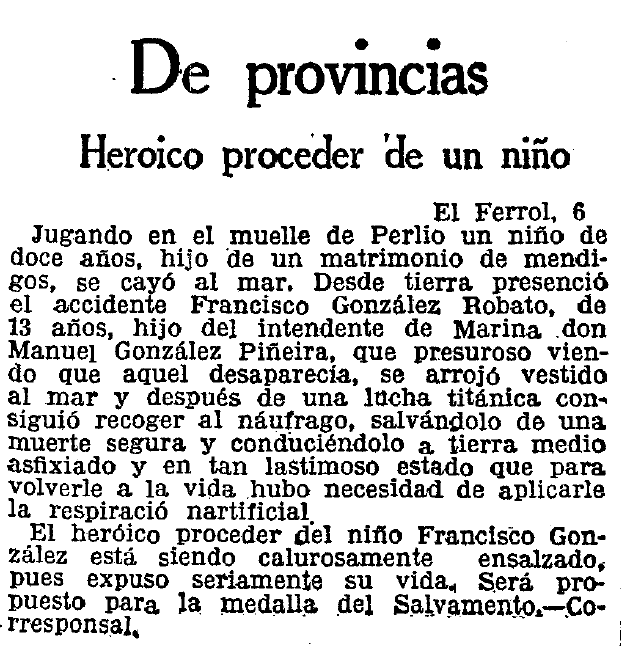 Heroico proceder de un niño