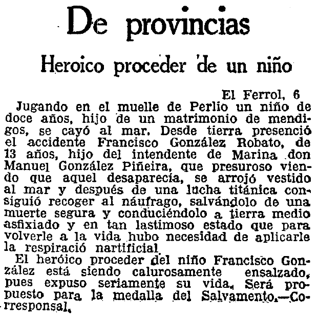 Heroico proceder de un niño