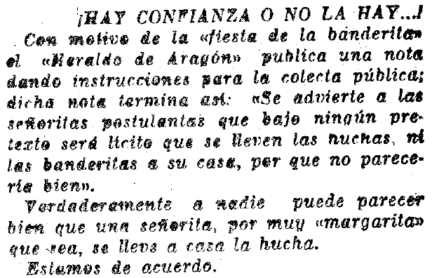 La «fiesta de la banderita»