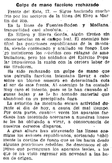 Crónicas de guerra en 1937