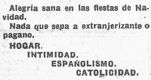 Navidad al inicio del franquismo