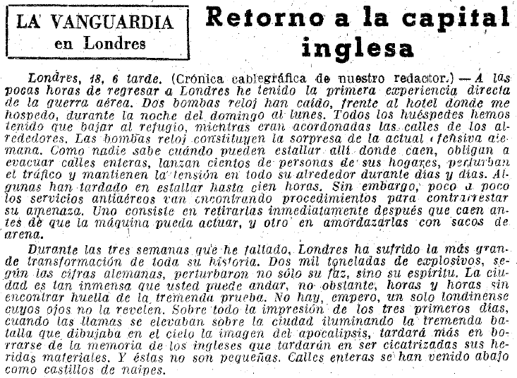 Bombas reloj en Londres