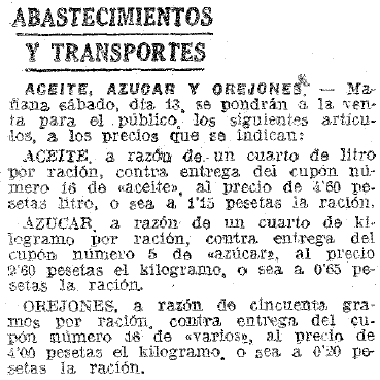 Abastecimientos y transportes