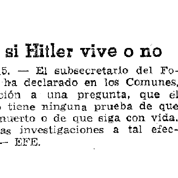 Sobre si Hitler vive o no