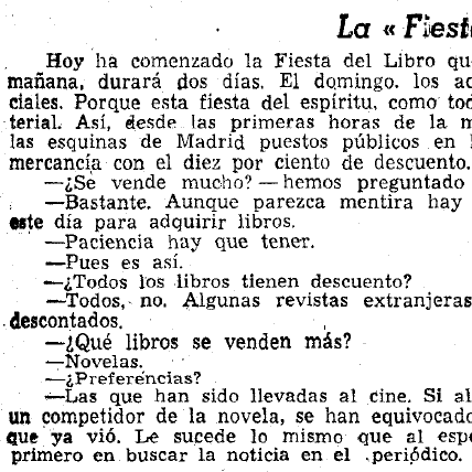 La «Fiesta del Libro» en Madrid