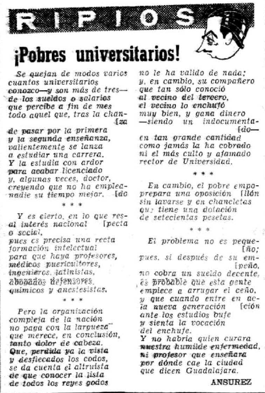 ¡Pobres universitarios!