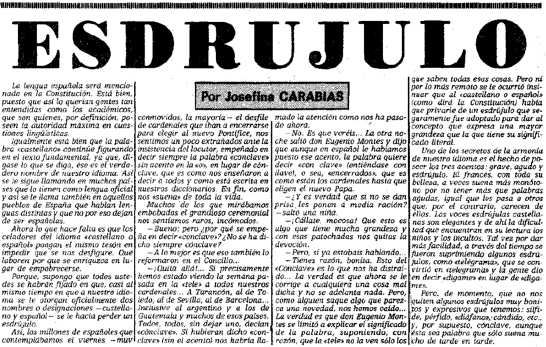 La grandeza de la esdrújula