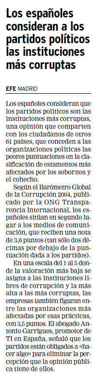 Las instituciones más corruptas