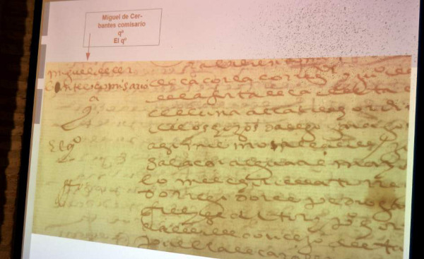 Documentos inéditos de Miguel de Cervantes. Foto: Archivo Efe