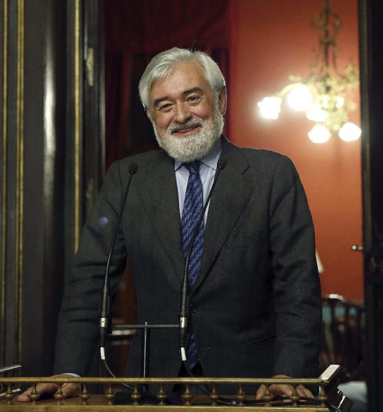 Darío Villanueva, tras haber sido elegido nuevo director de la Real Academia Española (RAE). Foto: ©EFE/Kiko Huesca