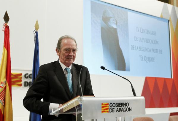 José Manuel Blecua, durante la conferencia. ©Agencia Efe/Javier Belver